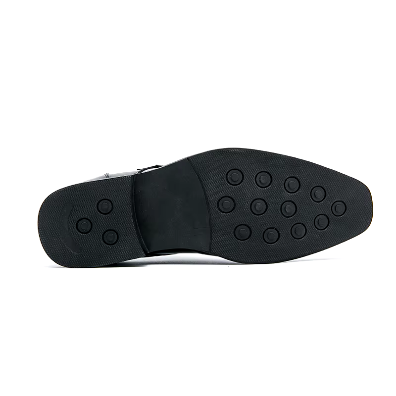 Chaussures Double Boucle en Cuir Élégantes Style Classique et Confort