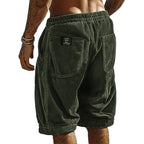 Short Homme en Velours Côtelé à Taille Élastiquée