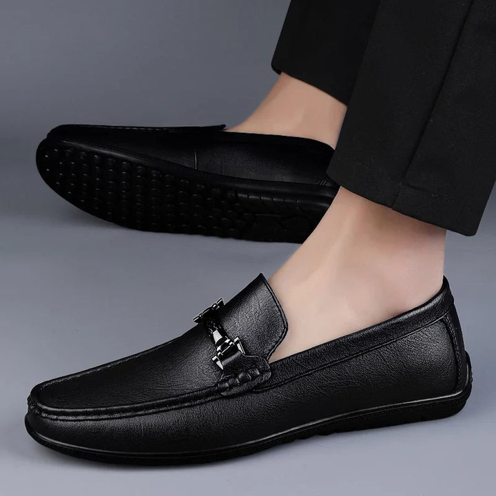 Mocassins en Cuir Élégants avec Boucle Confort et Style Moderne