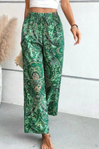 Pantalon Palazzo Femme Imprimé Taille Élastiquée