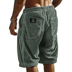 Short Homme en Velours Côtelé à Taille Élastiquée