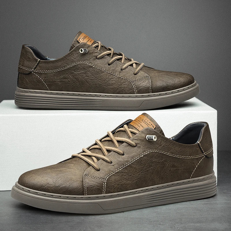 Baskets en Cuir Minimalistes Confortables et Polyvalentes