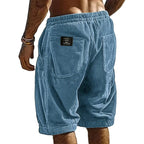 Short Homme en Velours Côtelé à Taille Élastiquée