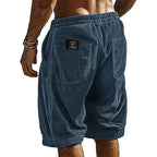 Short Homme en Velours Côtelé à Taille Élastiquée