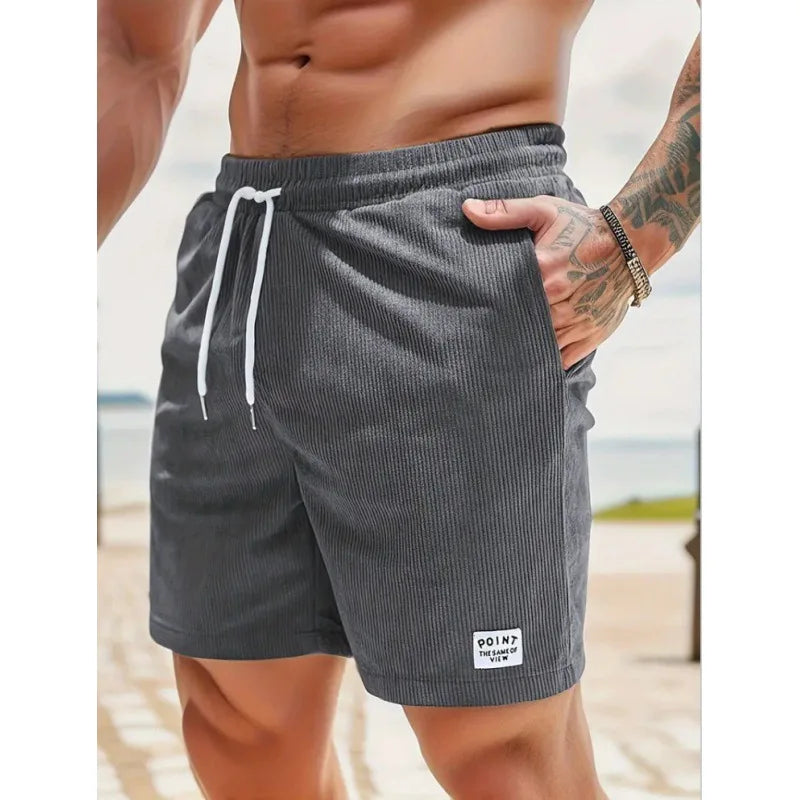 Short Homme à Taille Élastique avec Cordon