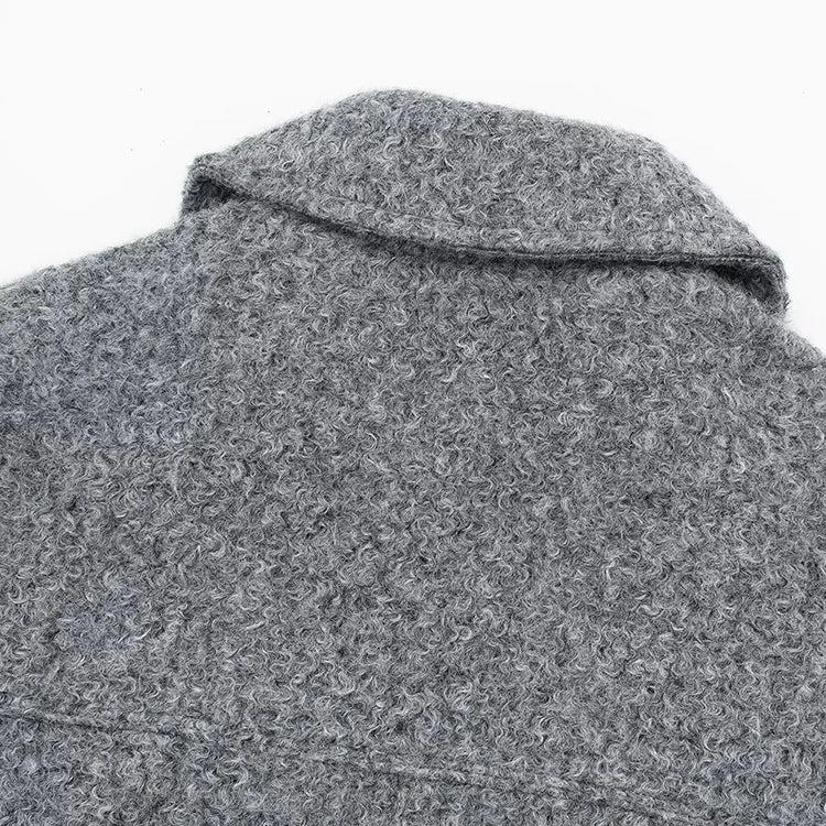 Veste Courte Texturée à Fermeture Zippée