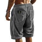 Short Homme en Velours Côtelé à Taille Élastiquée