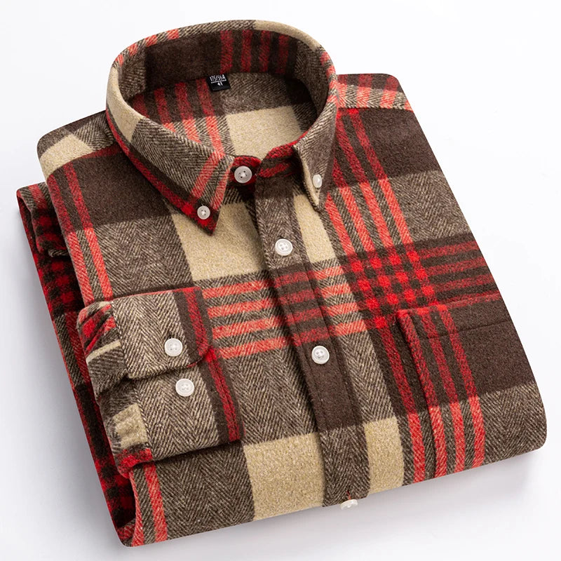 Chemise Homme à Carreaux Boutonnée