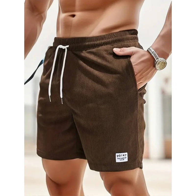 Short Homme à Taille Élastique avec Cordon