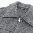 Veste Courte Texturée à Fermeture Zippée