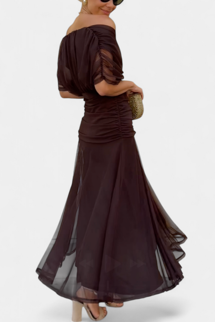 Robe Femme Élégance Soirée Plissée