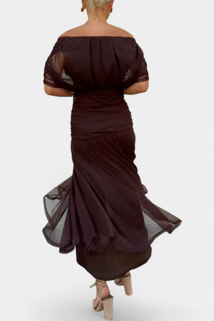 Robe Femme Élégance Soirée Plissée