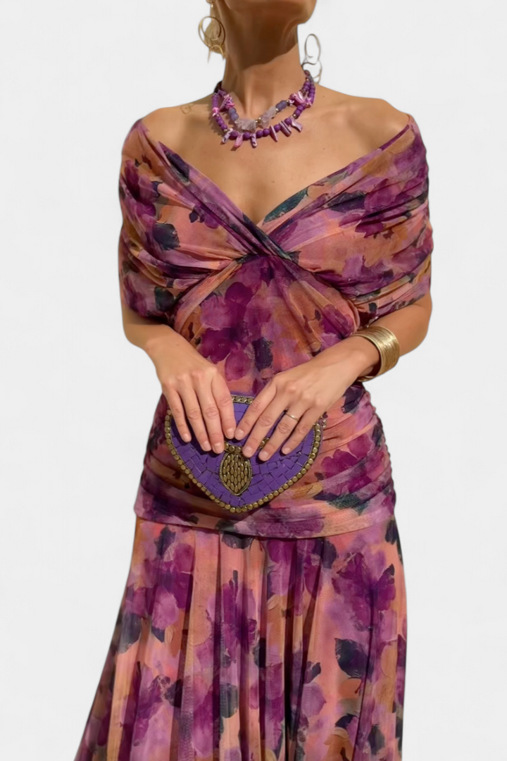 Robe Femme Élégance Soirée Plissée