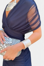 Robe Femme Élégance Soirée Plissée