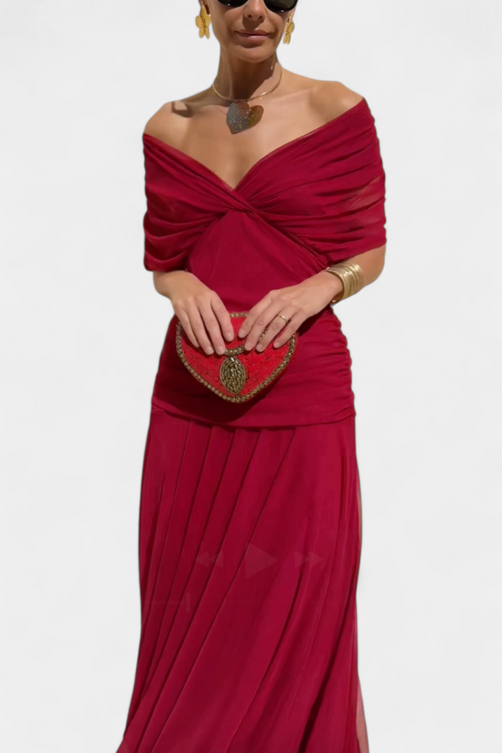 Robe Femme Élégance Soirée Plissée