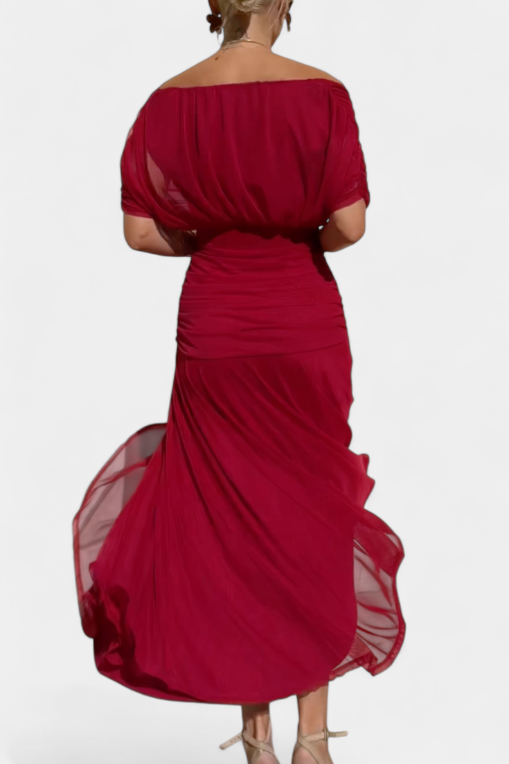 Robe Femme Élégance Soirée Plissée