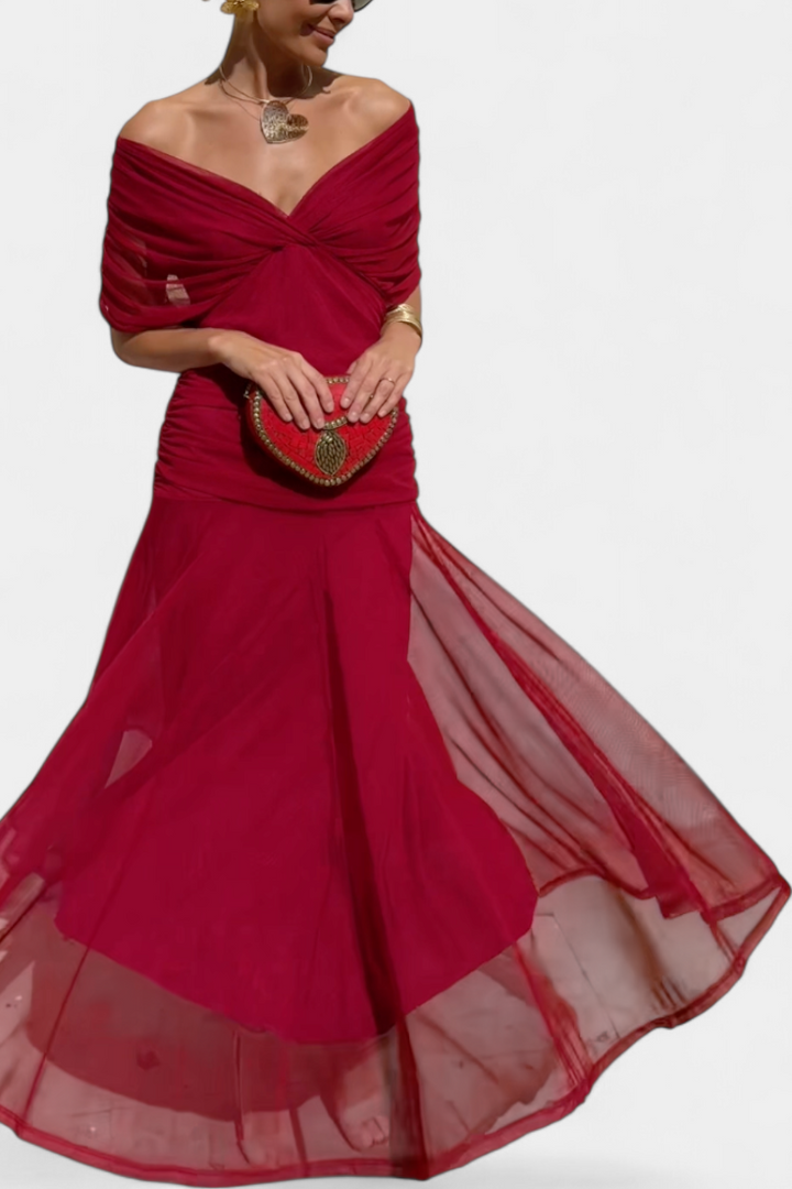 Robe Femme Élégance Soirée Plissée
