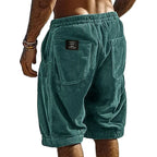 Short Homme en Velours Côtelé à Taille Élastiquée