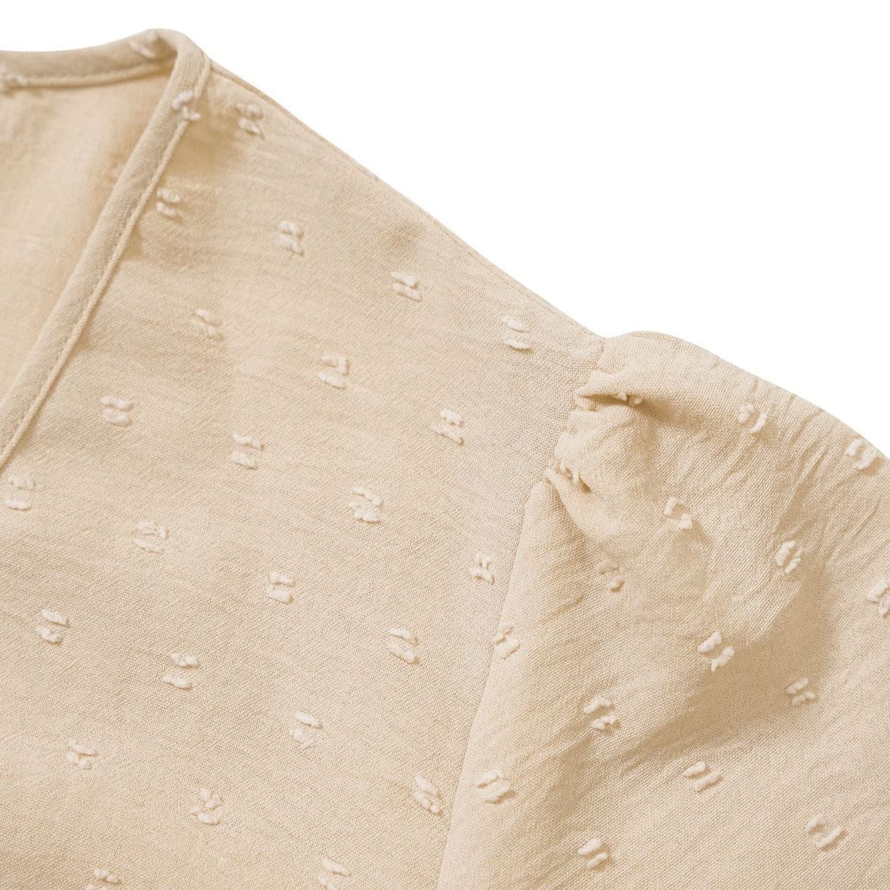 Robe Courte à Col V et Empiècement Ajouré