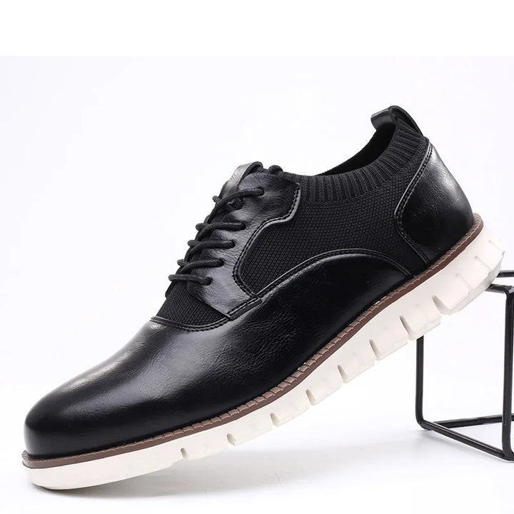 Chaussures en Cuir Élégantes Semelle Sport Confort et Style Moderne