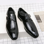 Chaussures Double Boucle en Cuir Élégantes Style Classique et Confort
