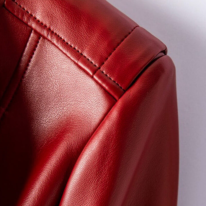 Veste Motard Effet Cuir à Fermeture Asymétrique