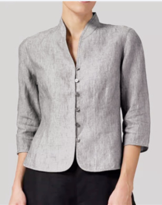 Blazer Femme Lin Élégance Minimaliste