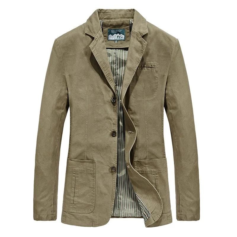Blazer Décontracté en Coton Élégant Confort et Style Vintage