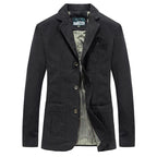 Blazer Décontracté en Coton Élégant Confort et Style Vintage