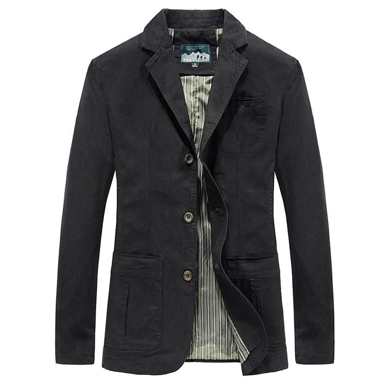 Blazer Décontracté en Coton Élégant Confort et Style Vintage