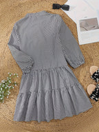 Robe Courte à Carreaux Vichy et Taille Froncée