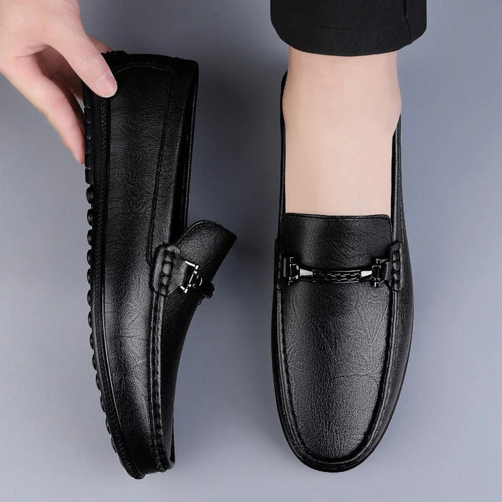 Mocassins en Cuir Élégants avec Boucle Confort et Style Moderne