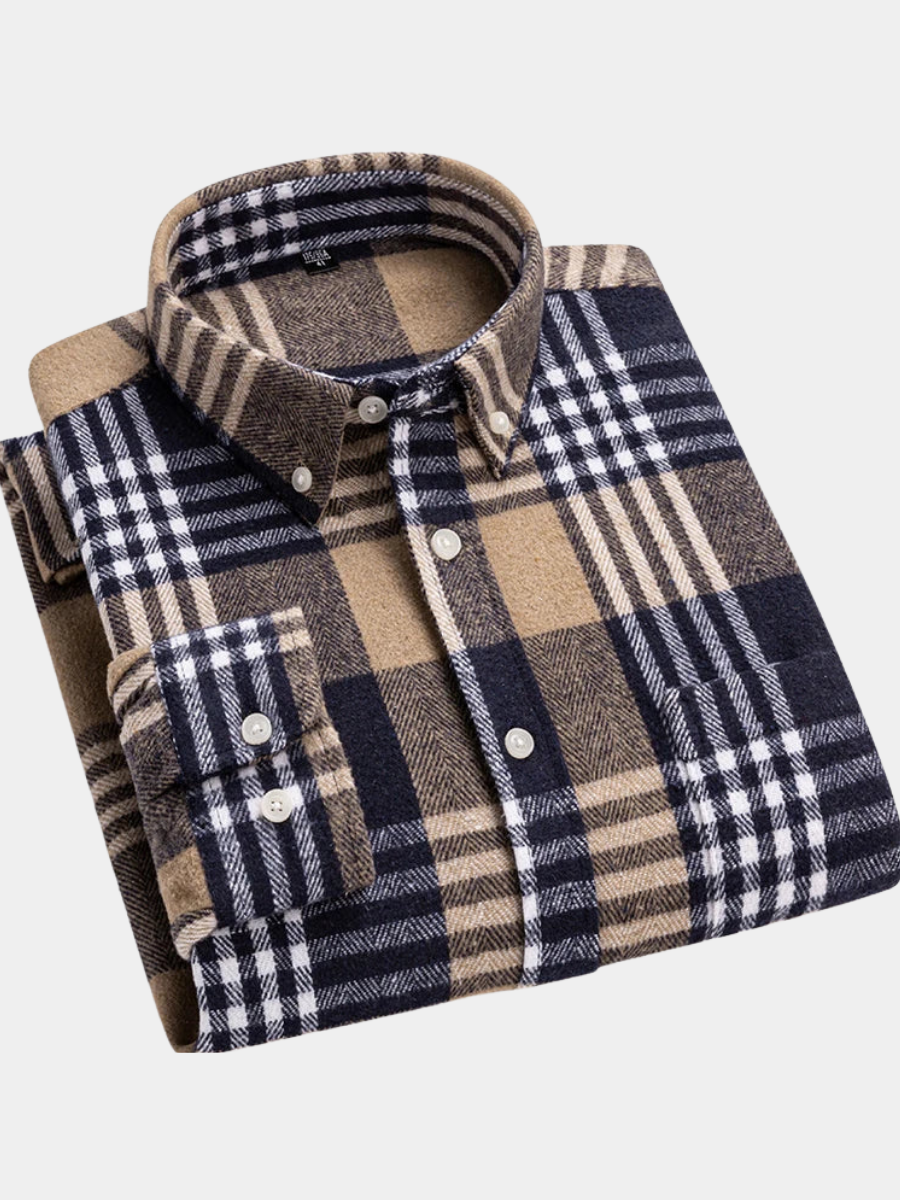 Chemise Homme à Carreaux Boutonnée