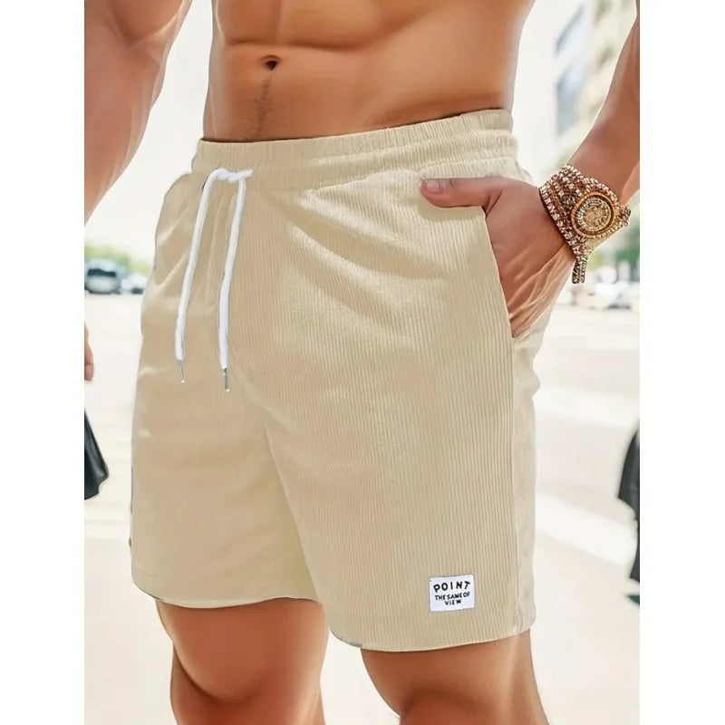 Short Homme à Taille Élastique avec Cordon