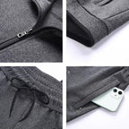 Ensemble Sport Zippé Confort Doux et Style Décontracté