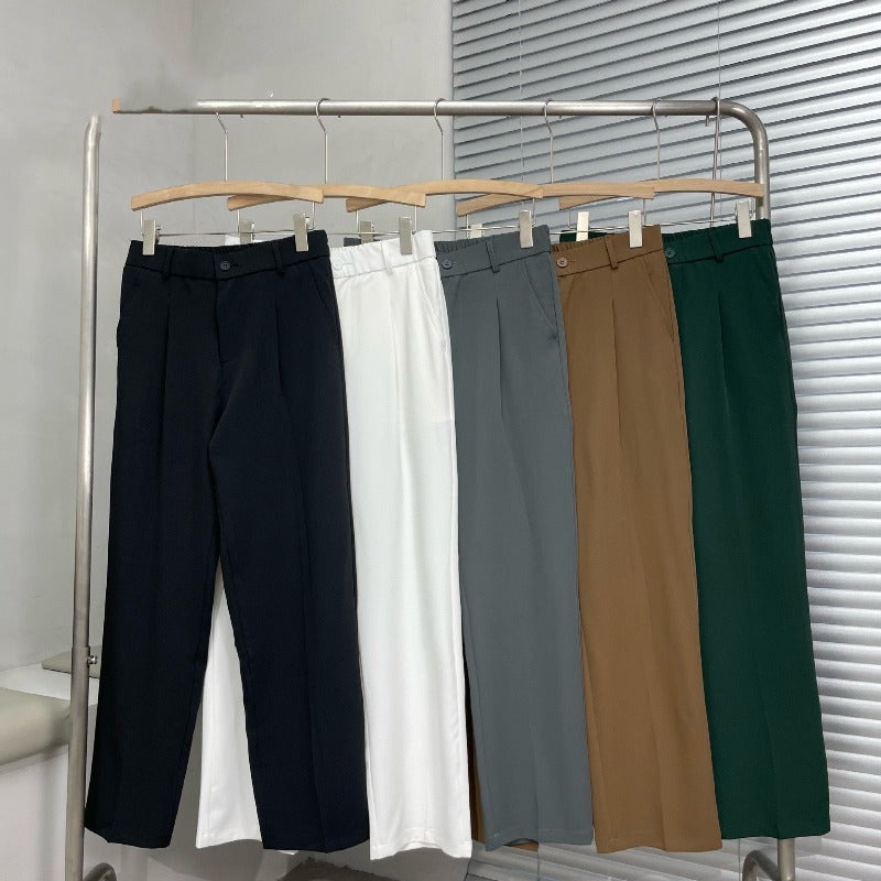 Pantalon Homme Coupe Large Minimaliste