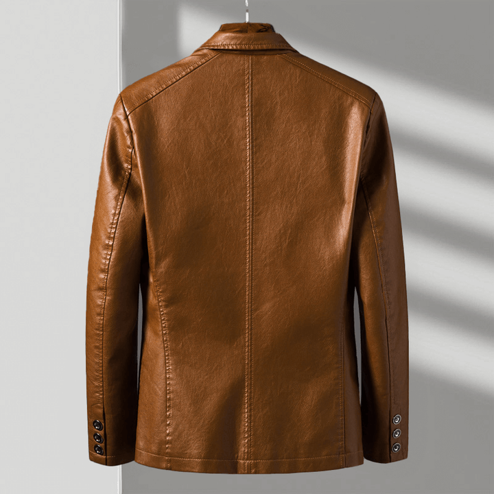 Blazer Homme Similicuir Élégance Moderne