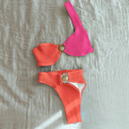Maillot de Bain Deux Pièces Asymétrique Femme