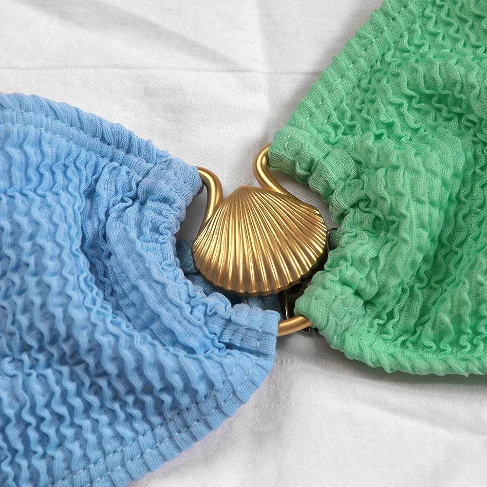 Maillot de Bain Deux Pièces Asymétrique Femme