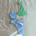 Maillot de Bain Deux Pièces Asymétrique Femme