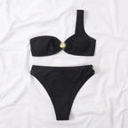 Maillot de Bain Deux Pièces Asymétrique Femme