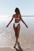 Maillot de Bain Deux Pièces Texturé Femme
