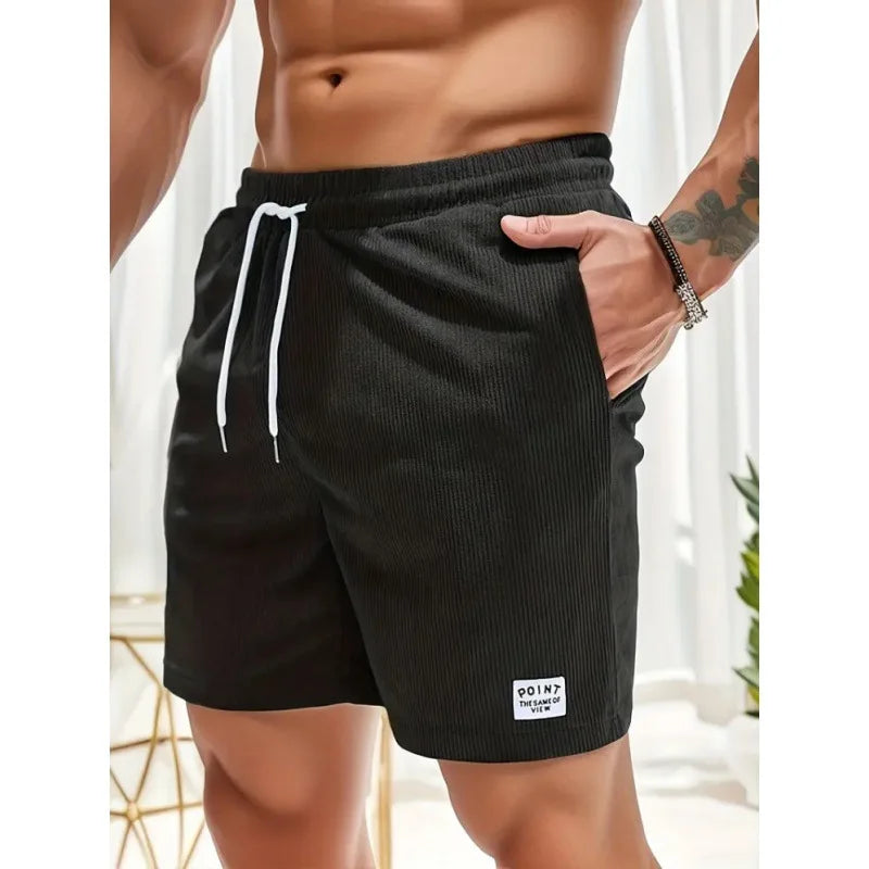 Short Homme à Taille Élastique avec Cordon
