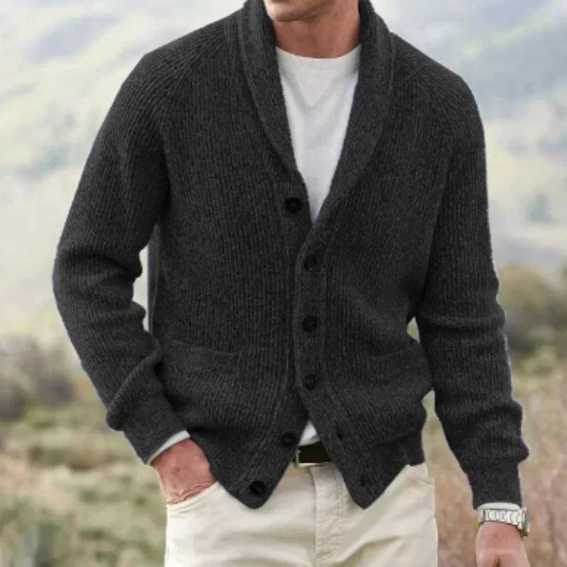Cardigan Homme Col Châle Élégant