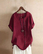 Blouse Femme Boutonnée Lin Décontractée