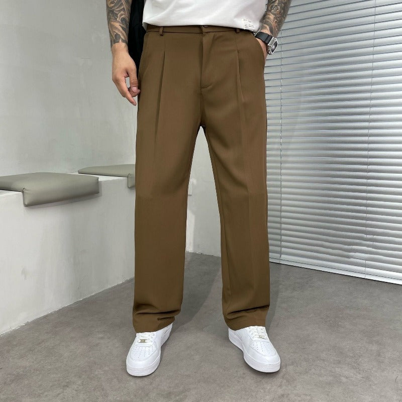 Pantalon Homme Coupe Large Minimaliste