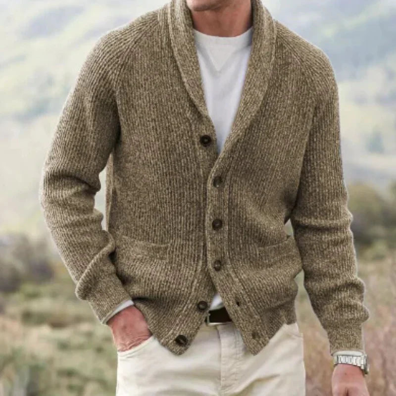 Cardigan Homme Col Châle Élégant