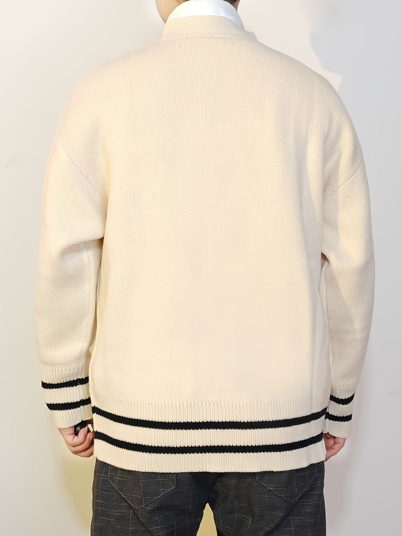 Cardigan à col en V pour homme
