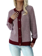 Cardigan à motif géométrique pour femme
