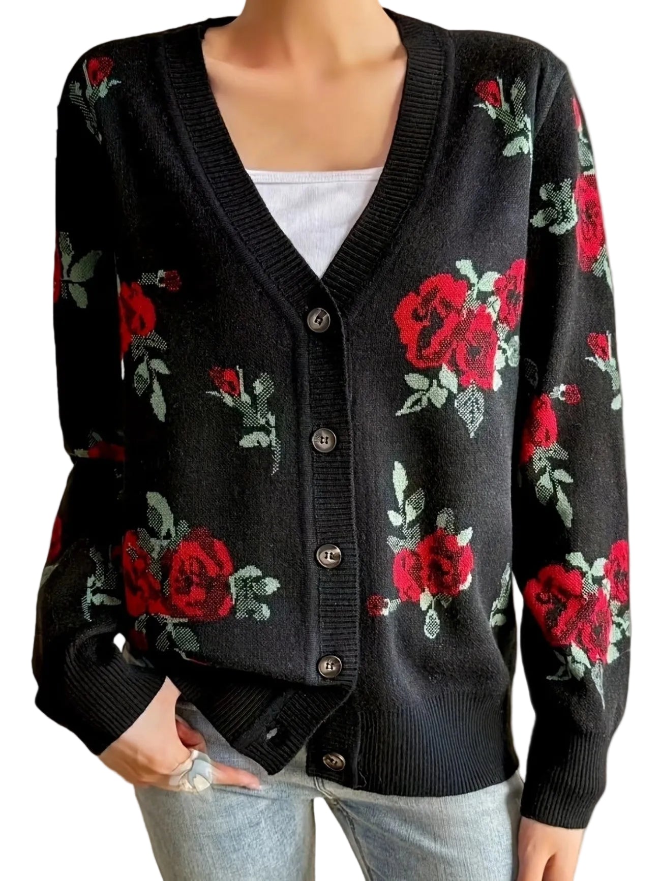 Cardigan fleurie pour femme